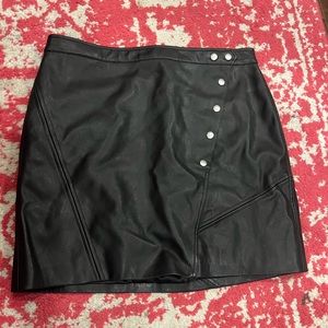 Black Leather Mini skirt